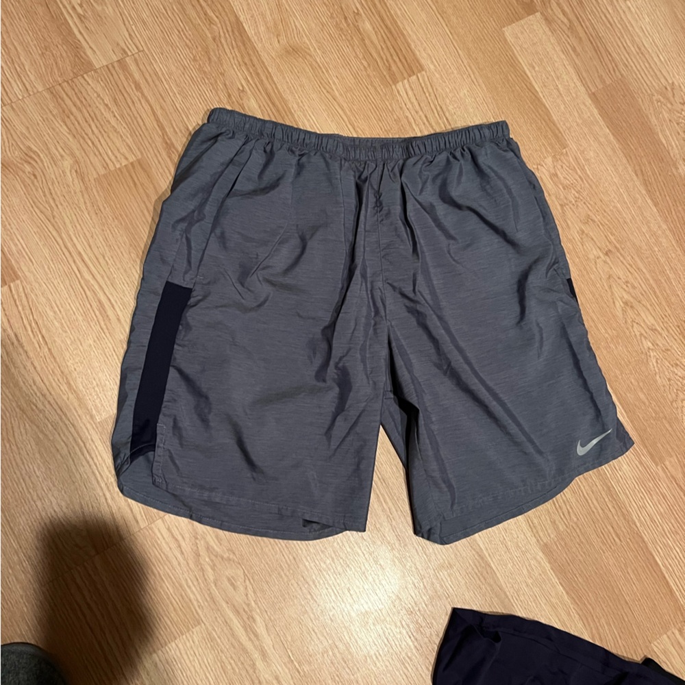 Nike Men's Charcoal and Navy Athletic Shorts